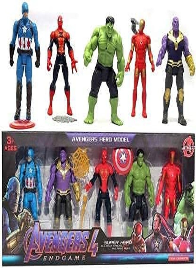 PRIMEFAIR Avenger Toy Set Superhero Avenger Kids Toy Set of 5 Super Hero Action Figure for Boys Kids Children Best Gift for Birthday (Pack of 5) - Image 4